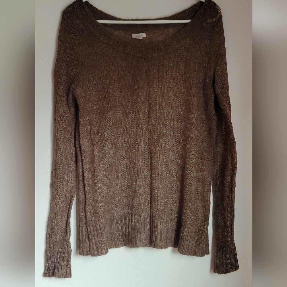 Woven brown sweater
